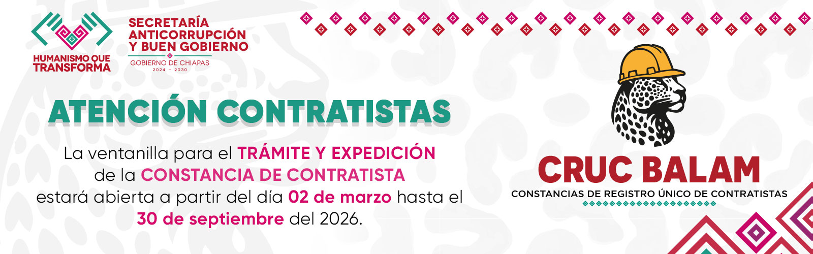 Banner de apertura de CRUC BALAM