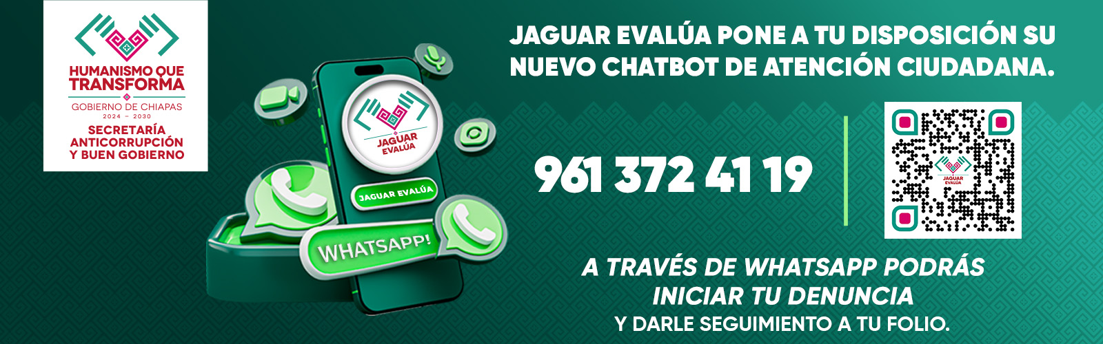 Banner del chatbot institucional
